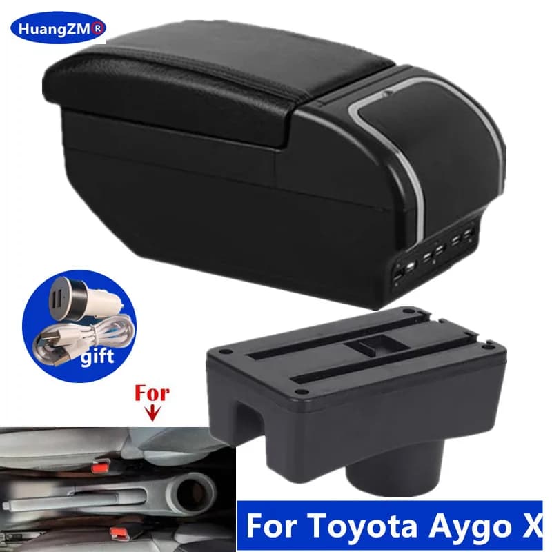 Per Toyota Aygo X scatola del bracciolo per Toyota Aygo scatola di immagazzinaggio del bracciolo dell'auto portabicchieri Retrofit dedicato accessori per auto interni