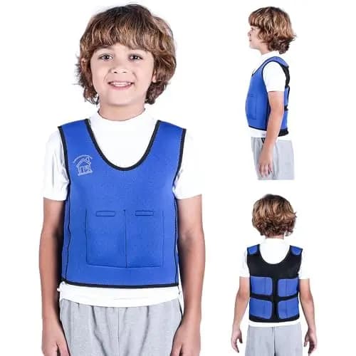 Gilet sensoriale ponderato per bambini con ADHD, giacca calmante per l'ansia, regolabile dalla scuola elementare alla scuola superiore