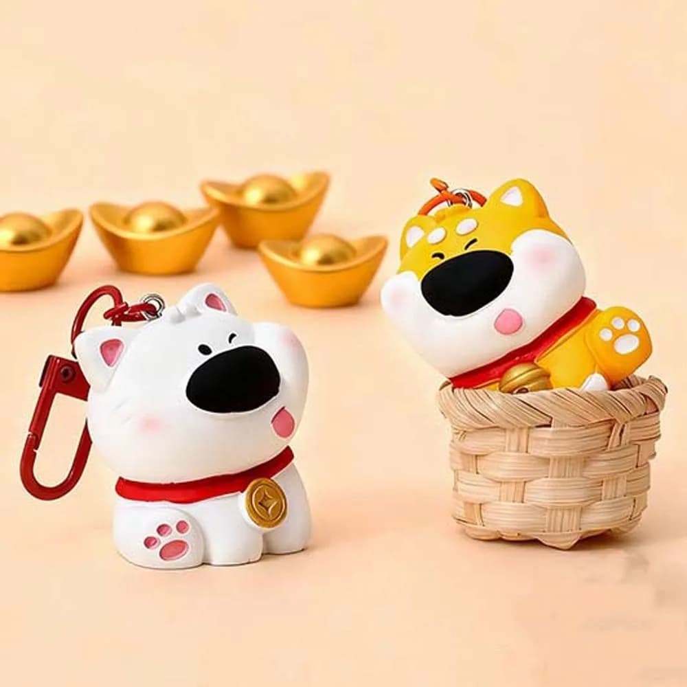 2 Funny Pieces Resin Keyring for Couples, Magnetic Cane Shape Pendants Cat, Bread Shape Alloy Pendants, Keyrings for Girls