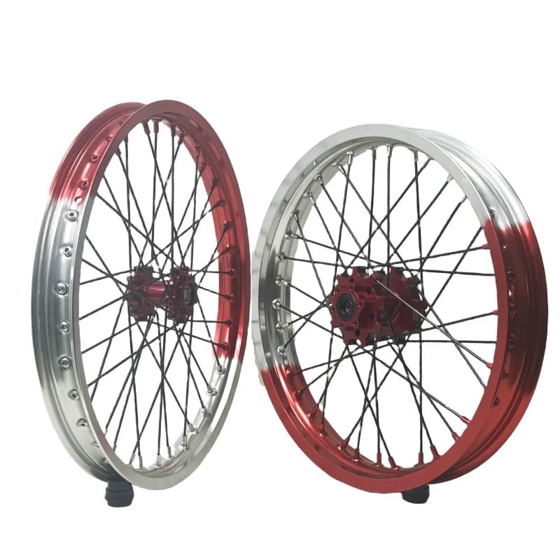 Wheels for Motorcycles in Anodised Aluminum Alloy Bicolor 12-21 Pollyci New Replacement Light Bee for Electric Bikes from Offroad
