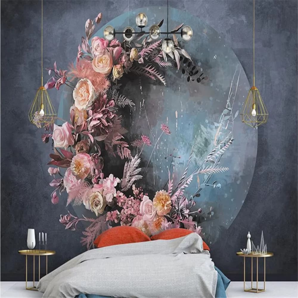 Custom Flower wallpapers for living room wall covering sofa background 3D art photo mural wall paper bedroom wallpaper Stickers