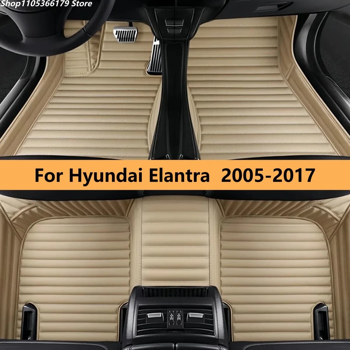 Tappetini per Auto Hyundai Elantra dal 2005 al 2017, Tappeti per Interni Auto