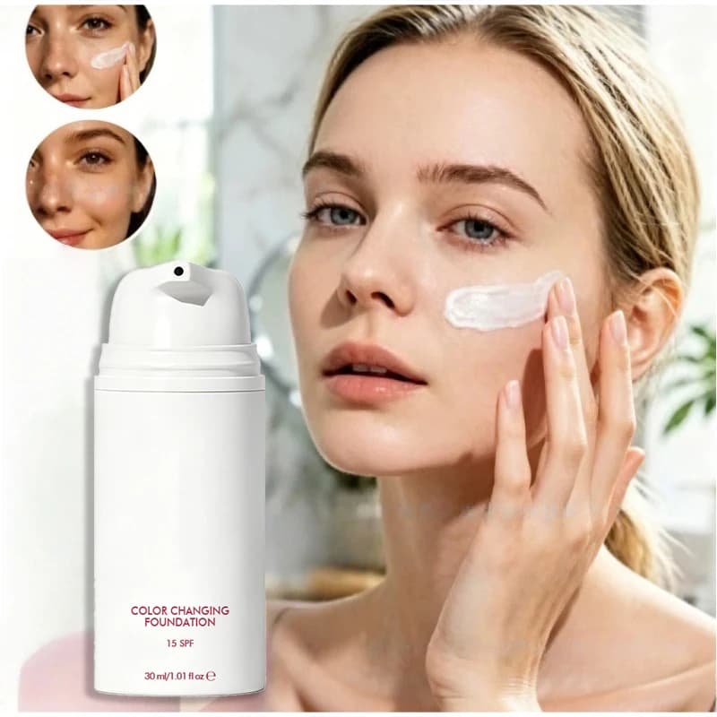 Korean Color Changing Liquid Foundation 30ml Natural Concealer Even Skin Color Suit All Skin Small Portable Long-lasting Makeup
