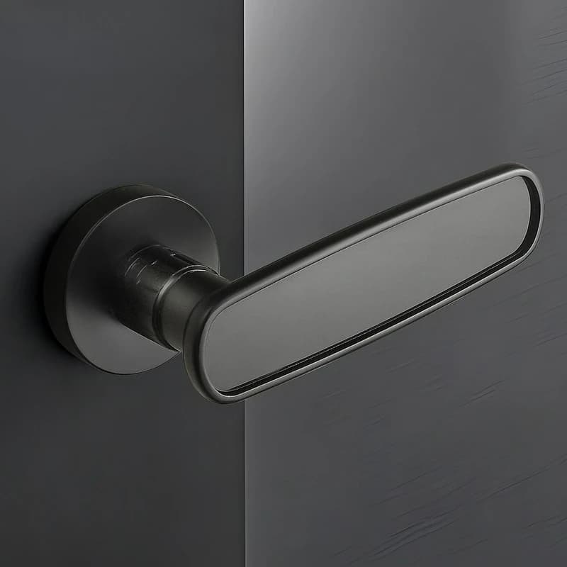 Serratura Minimalista Italiana Ecologica per Porte Interne in Legno, Maniglia Silenziosa con Chiusura Magnetica per Camera da Letto
