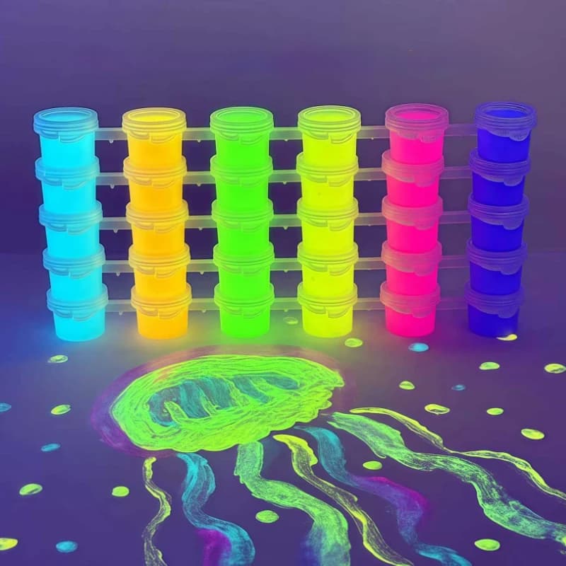 6-color 3/5ml Luminous Acrylic Pigment Hand Drawn DIY Special Children's Graffiti Painting Waterproof Luminous Acrylic Paint Set