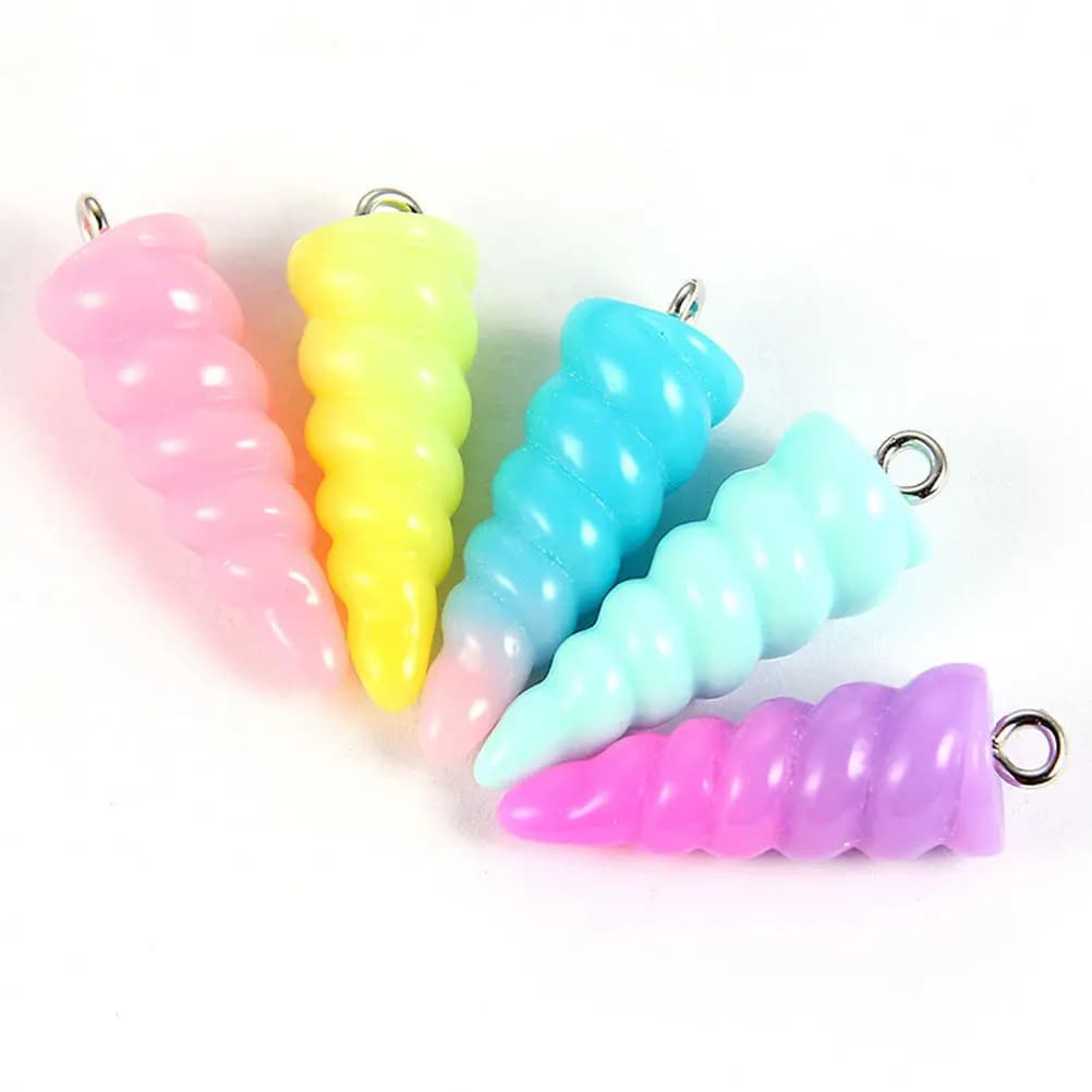 20Pcs Resin Unicorn Charms Pendant DIY Jewelry Making Kit for Necklace Dangle Crafts Keyring Sweater Chain Accessories