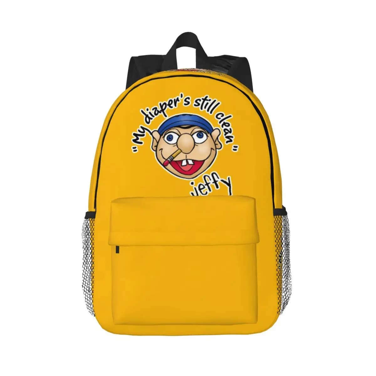 Jeffy My Diaper's Still Clean SML Backpack Daypack Large Capacity Boys Girls BookBag Shoulder Bags for Men Women Kids School Bag