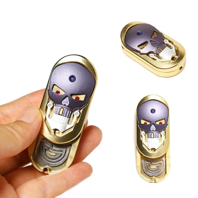 Nuovo Tiebro Ghost Mechanical EDC Brass Fidget Slider con Collegamento Occhio-Dente, Giocattolo Antistress da Scrivania per Adulti, Spinner Antiansia