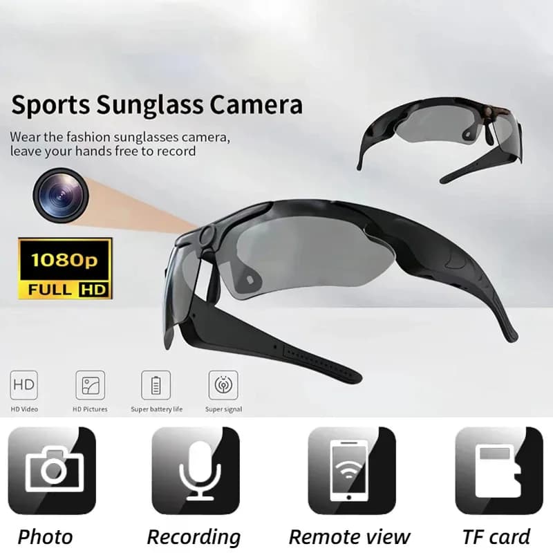 Xiaomi 1080P HD Camera Smart Glasses Mini Camera Outdoor Bicicletta Moto DVR Video Sorveglianza Occhiali registratori portatili