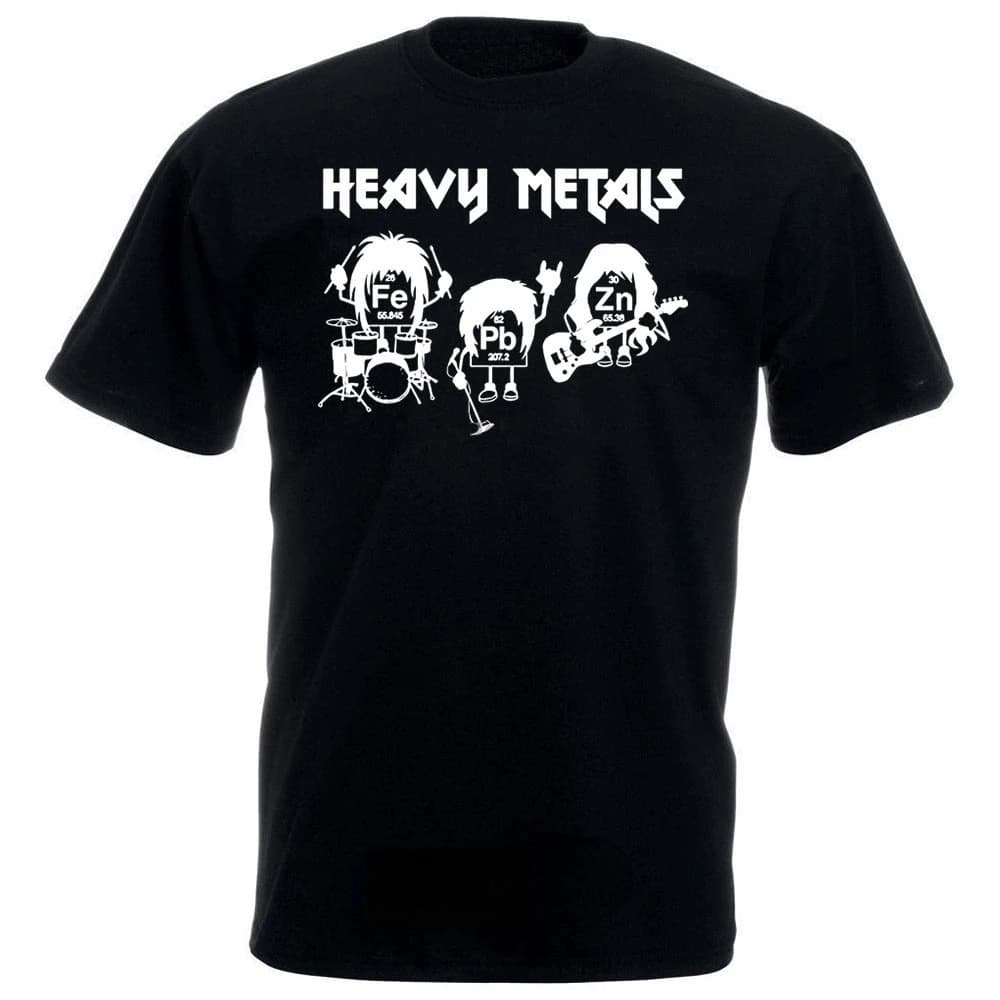 T-shirts retro metals chemistry periodical table Rock Roll music physics biology top woman fashion Casual Tee Camisetas