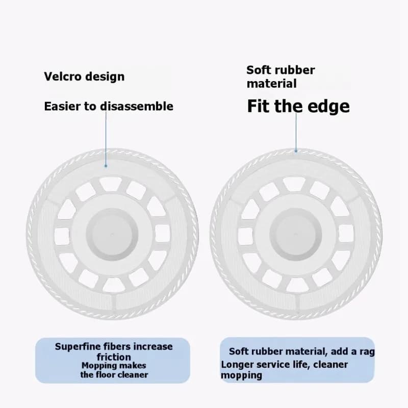A005-Robot Vacuum Cleaner Accessories- For DJI ROMO P 2Pcs Mop Cloth Holder Replacement Parts