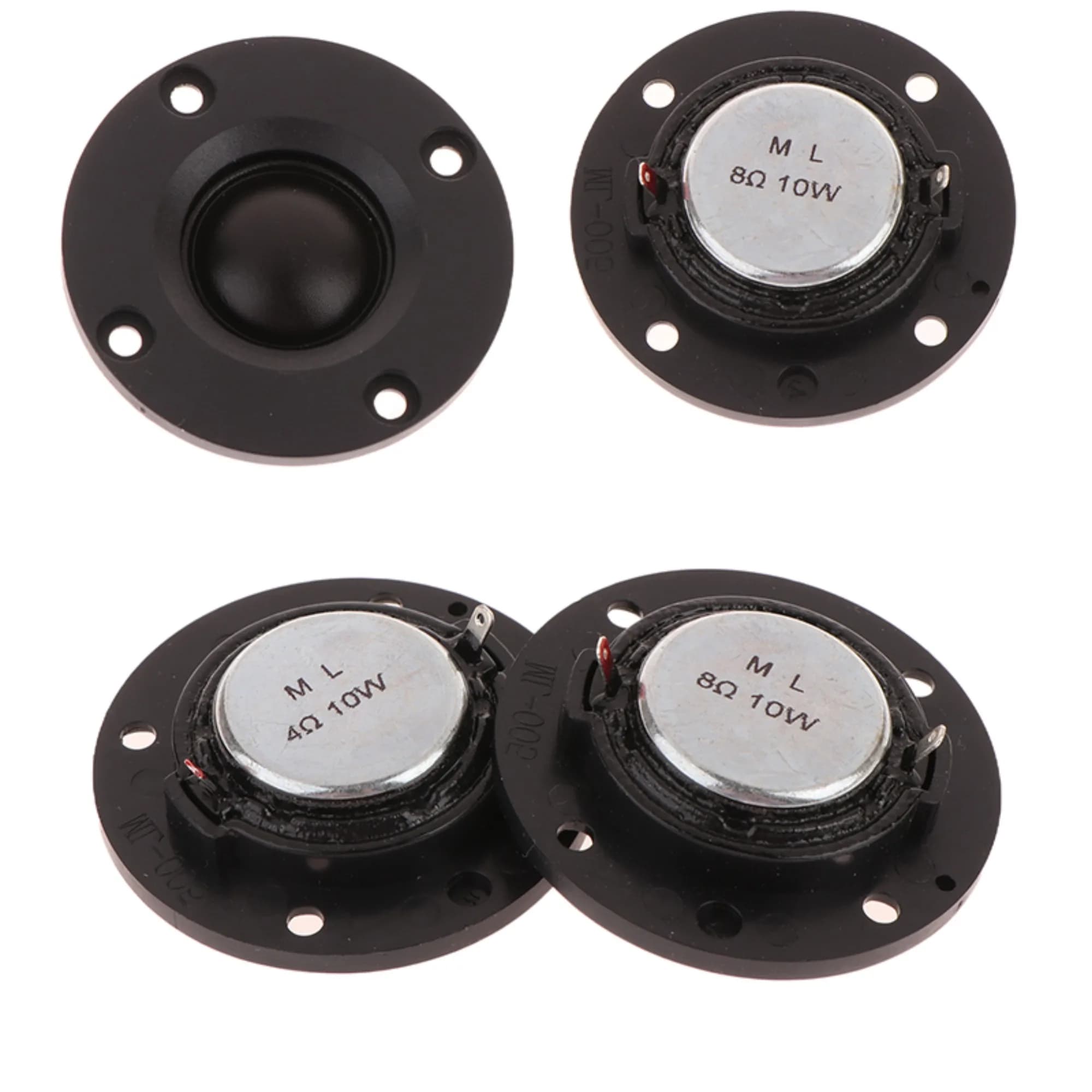Altoparlante Audio Rotondo Nero da 52MM, 4Ohm/8Ohm 10W, Tweeter con Membrana in Seta, Altoparlante HIFI per Musica, DIY Bluetooth