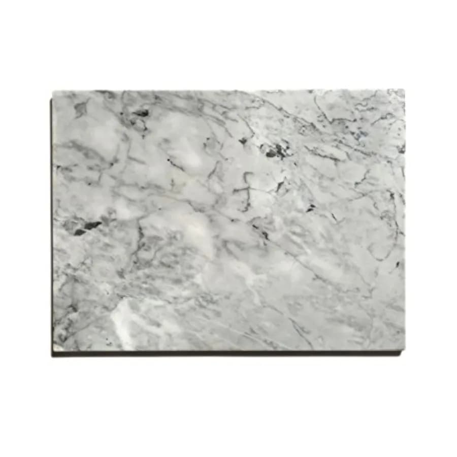 Tagliere e Base per Pasticceria in Marmo Bianco 30x40 cm - Superficie in Pietra Naturale Antiaderente Stay-Cool per Stendere Impasti, Pizza e Torte
