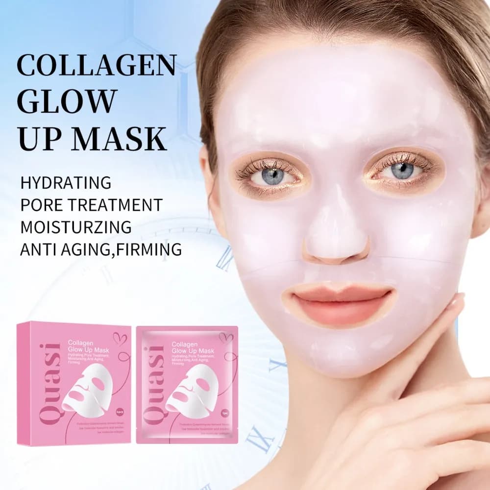 Bio Collagen Overnight Lifting Mask Skincare Nourishing Anti Aging Brightening Pore Minimizing Firming Fade Fine Lines 4Pcs/box