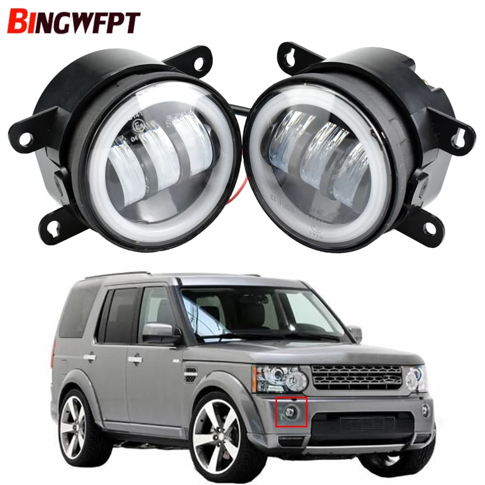 2PCS Per Land Rover Discovery 4 LR4 SUV (LA) Veicolo Fuoristrada Chiuso 2010-2013 Auto LED Fendinebbia Angel Eye DRL 12V