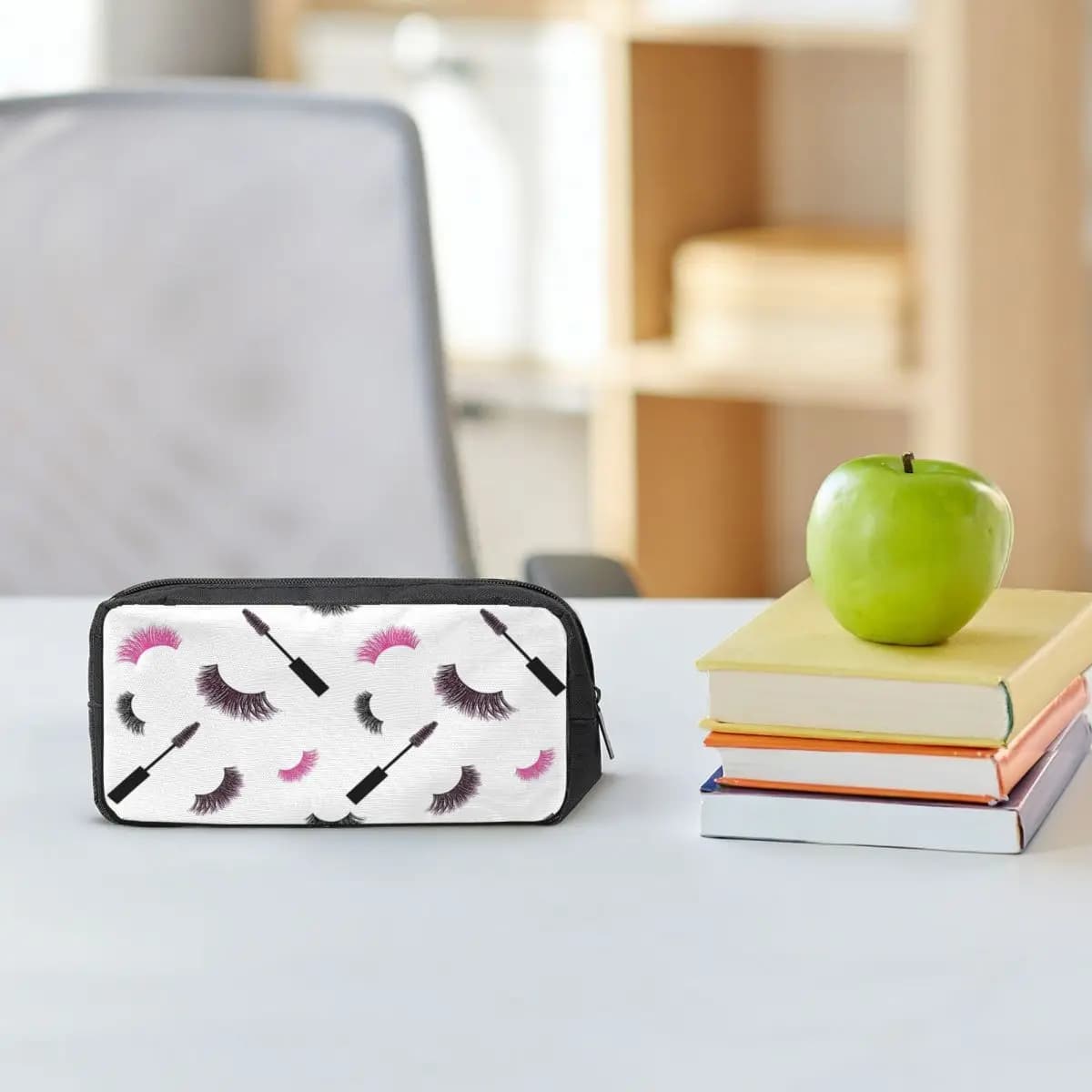 Astucci per matite con motivo glitter rosa, porta ciglia e mascara, regali per studenti, astuccio portapenne, borsa per matite, astuccio portapenne di grande capacità, porta penne