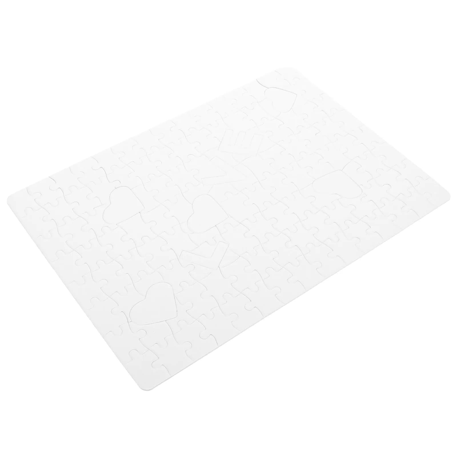 1Set Love Sublimation Transfer Puzzle Blank DIY Heat Press Puzzle Pieces for Crafts Thermal Sublimation Printing Activities