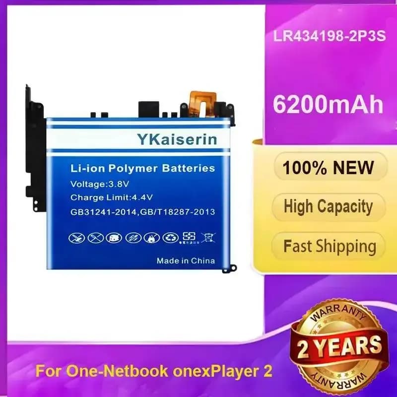 YKaiserin LR434198-2P3S 6200 mAh high performance laptop battery for One-Netbook Onexplayer 2 portable power bank + track NO