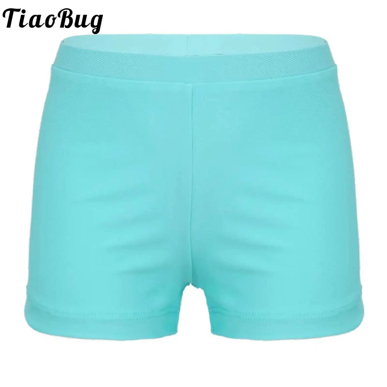 Bambini ragazze ginnastica balletto danza pantaloncini elastico vita bassa Skinny stretto pantaloni caldi ragazzo-cut Bottoms Fitness Dancewear costumi da bagno