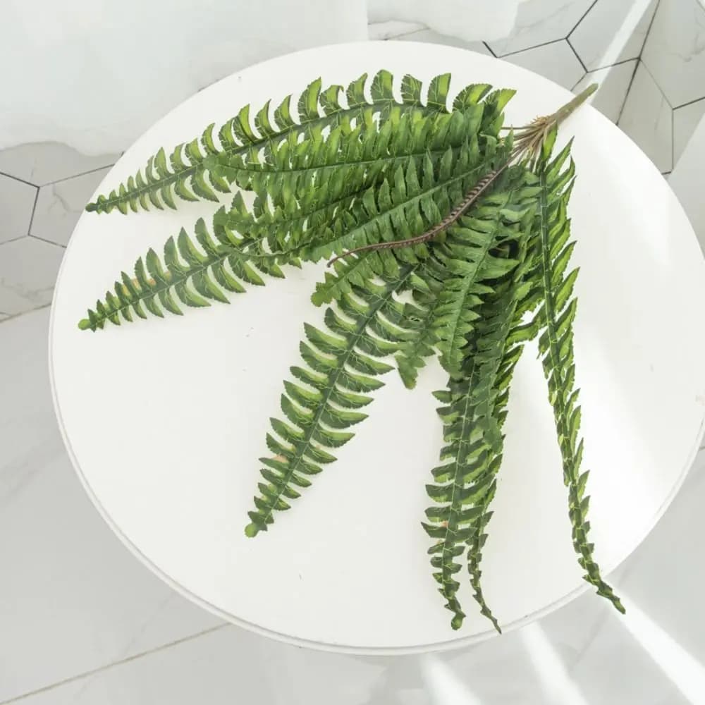 16 Foglie Artificiali di Felce Persiana, Effetto Realistico, 43cm, Grandi Foglie Finte di Felce Boston, Piante e Arbusti Realistici per Decorazione Murale