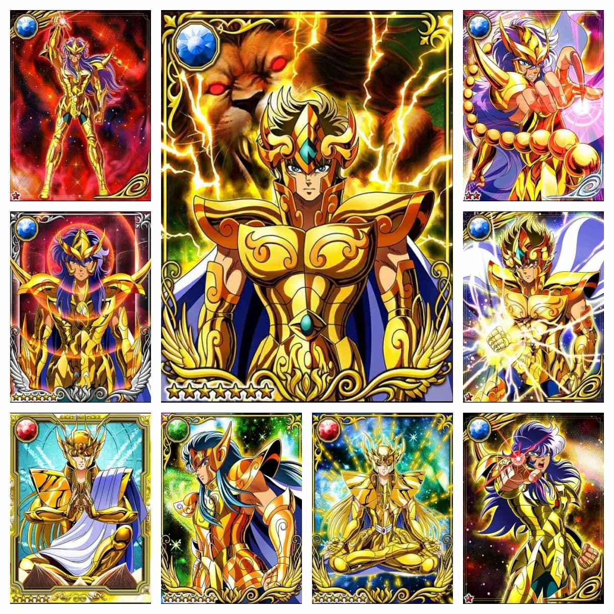 Saint Seiya 5D DIY Diamond Painting Mosaico Anime Giapponese Cartone Animato Arte Ricamo a Punto Croce Strass Decorazione Casa Regalo Bambini