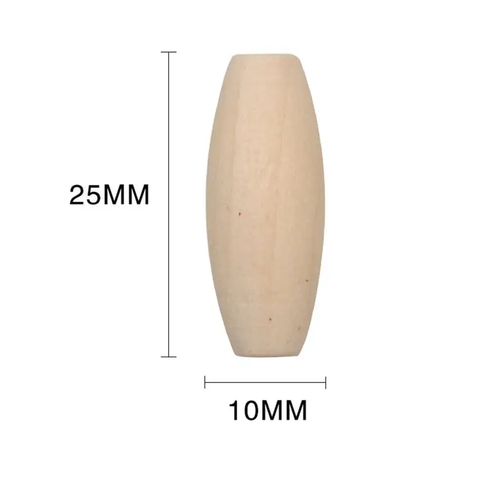 Perline in Legno Naturali Ovali, Perline Distanziatrici Sciolte, Forniture per Creazione di Gioielli, Accessori Fai-da-Te per Bracciali e Collane
