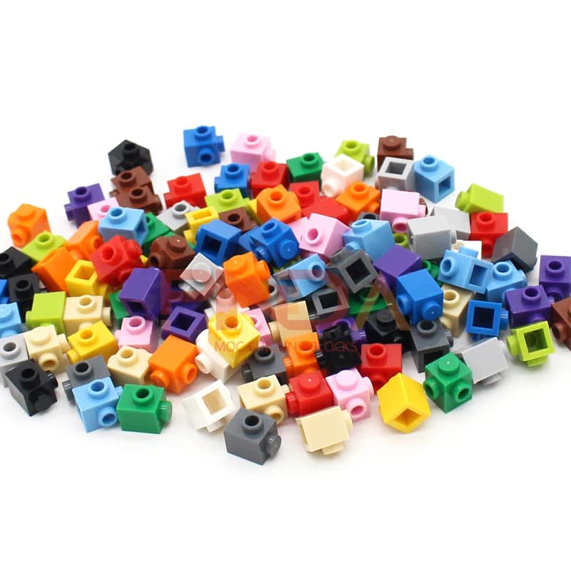 50 psmoc 26604 Brick modificato 1x1 con borchie su 2 lati blocchi di costruzione attillati Set parti di montaggio compatibili giocattoli fai da te