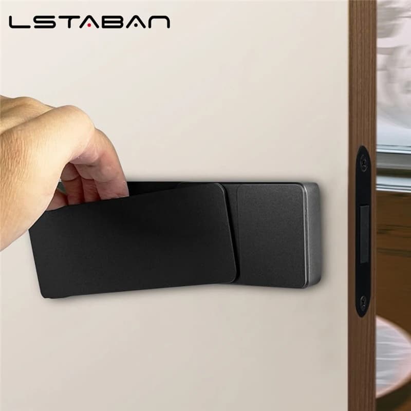 Serratura per porta interna in rame puro Tutto in rame Maniglia per camera da letto Aspirazione magnetica per bambini Silenziosa eco-serratura Semplice Nessuna maniglia in ottone