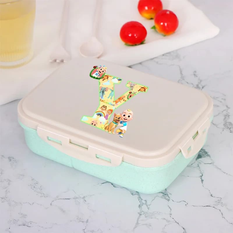 Cocomelons Lunch Box per bambini Cartoon Anime Pattern Lettera AZ Stampa Contenitori per alimenti Ragazzi Ragazze Scatole Bento carine Regali