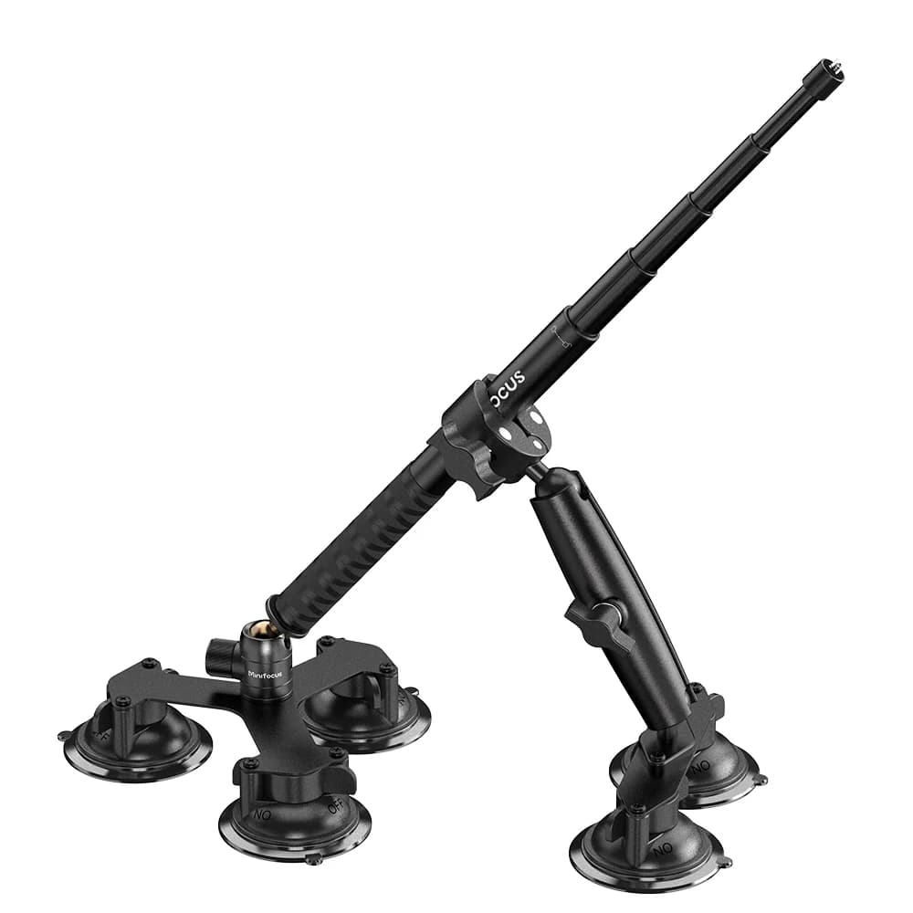 Supporto per auto a ventosa per Insta360 x4, x3, x2, x, One RS,R per telecamera GoPro Kit di montaggio a ventosa 5 in 1 per action cam Selfie Stick