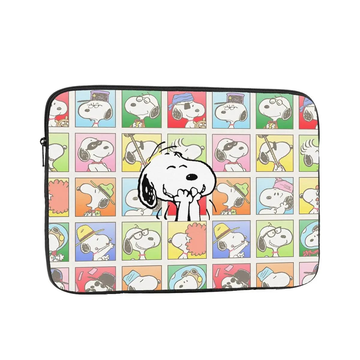 Borsa per laptop colorata con collage di Snoopys, custodia per notebook da 10, 12, 13, 15, 17 pollici, custodia antiurto per notebook, custodia per notebook
