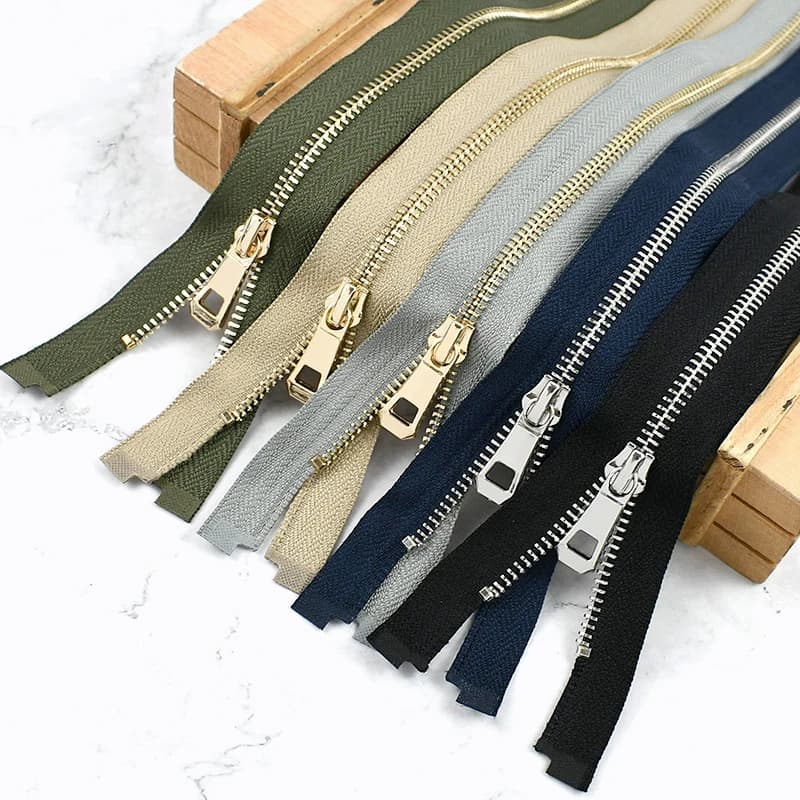 35-85 cm 5 # Cerniere in metallo per borse 1/2 pezzi riparazione per cucire chiusure con cerniera denti in nastro dorato cerniera aperta cerniera per vestiti sostituzione