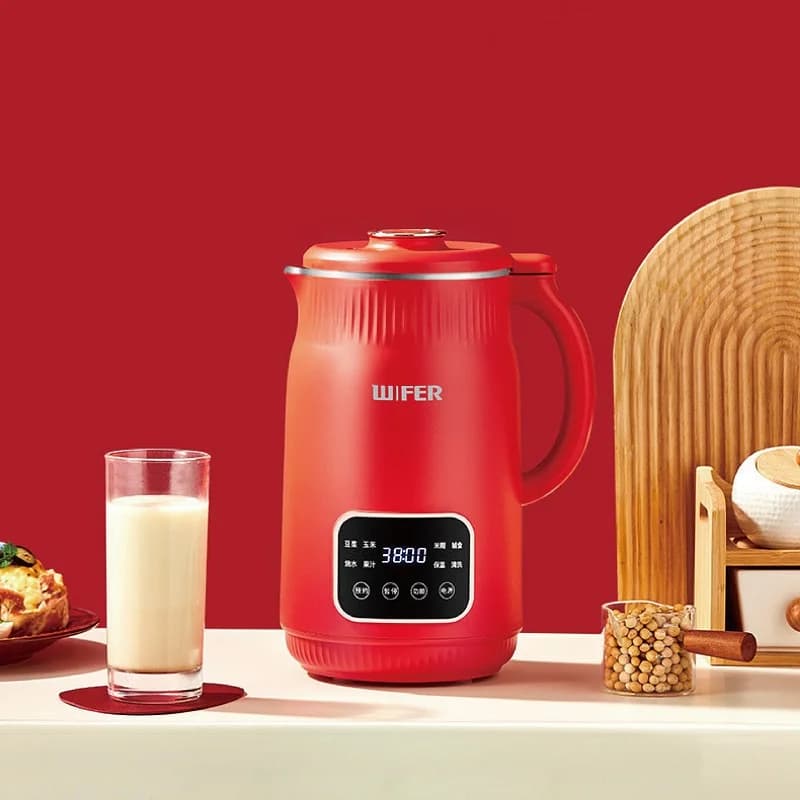 Macchina per il latte di soia da 1,5 litri Macchina per rompere le pareti senza filtro per appuntamenti 12 ore Miscelatore Spremiagrumi elettrico domestico Robot da cucina multifunzionale