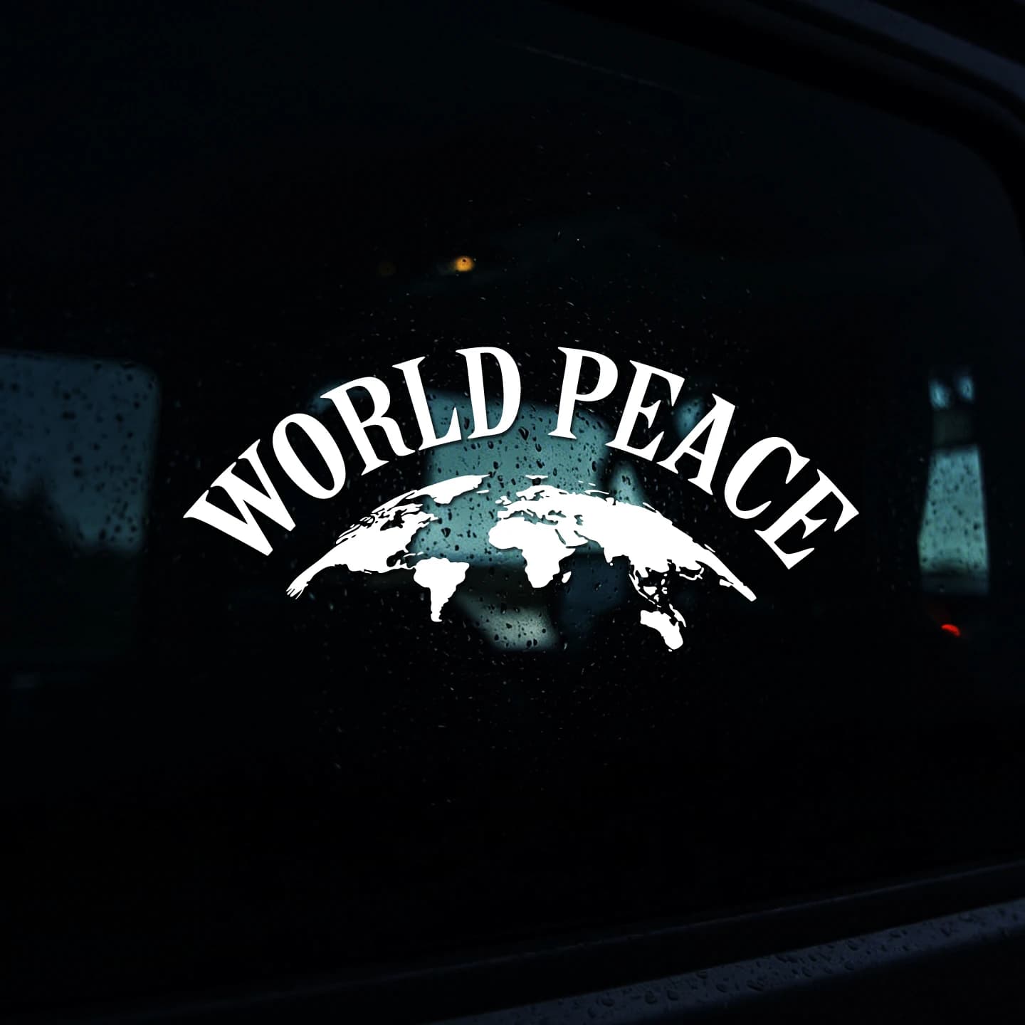 Adesivo per Auto Mappa del Mondo PEACE WORLD, Decalcomania in Vinile Impermeabile Riflettente per Fuoristrada, Camion, SUV, Moto, Scooter, Finestrini, Caschi
