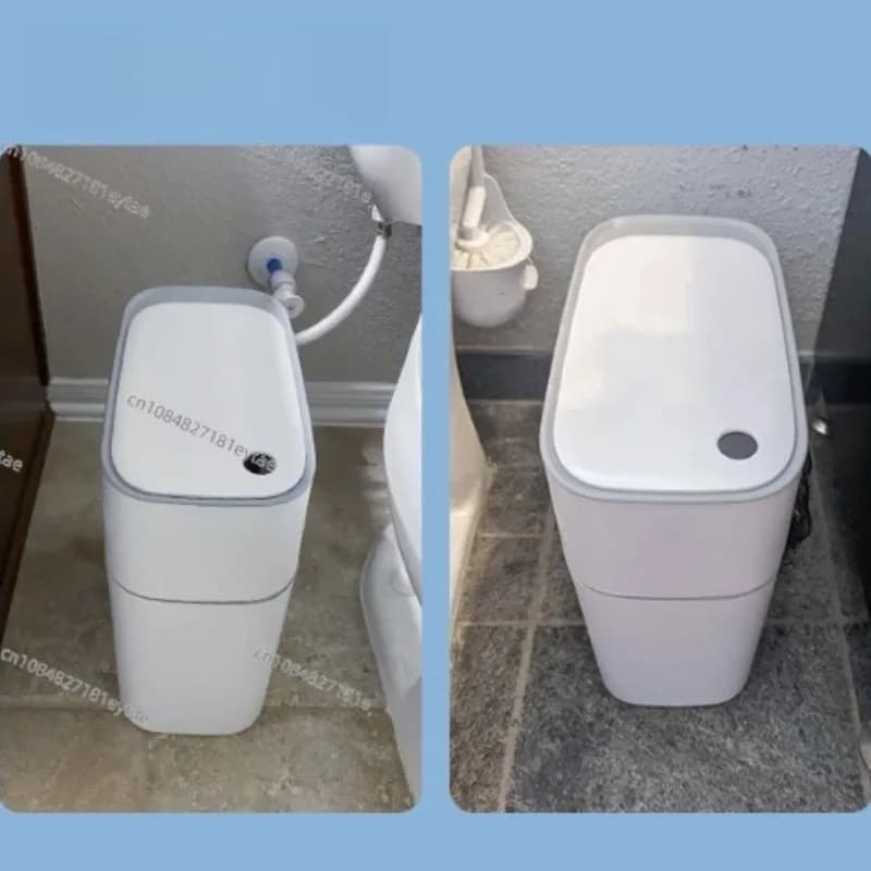 Joybos Cestino Intelligente a Induzione, Popolare Contenitore per Rifiuti in ABS Rettangolare per Uso Interno/Esterno/Camera da Letto/Bagno, Design Moderno