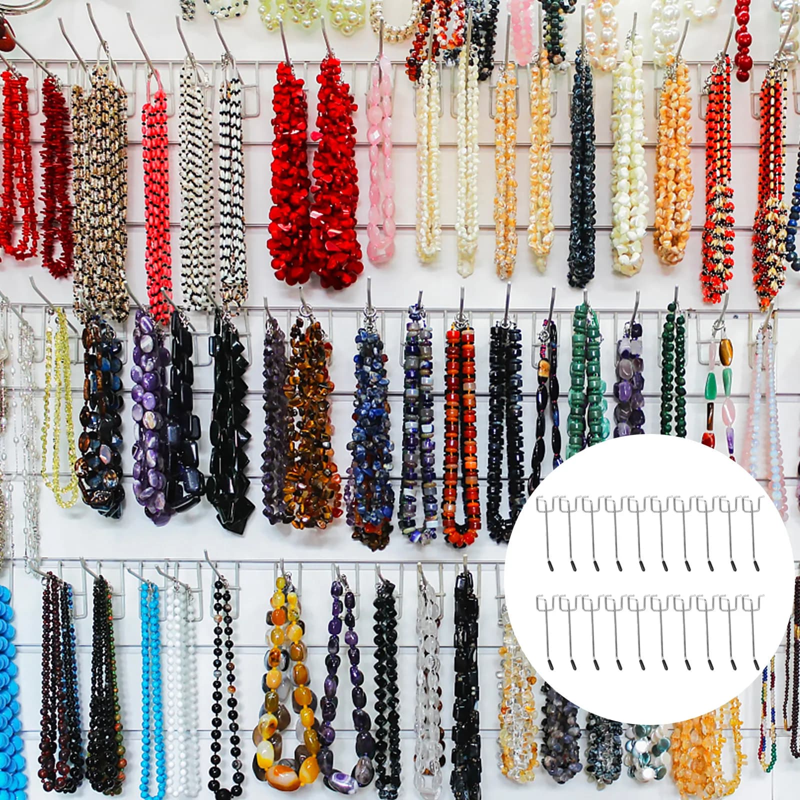 20Sets Heavy Duty Pegboard Hooks Iron Material Anti Rust Wear Resistant Peg Board Hook for Workshop Garage Supermarket Tool