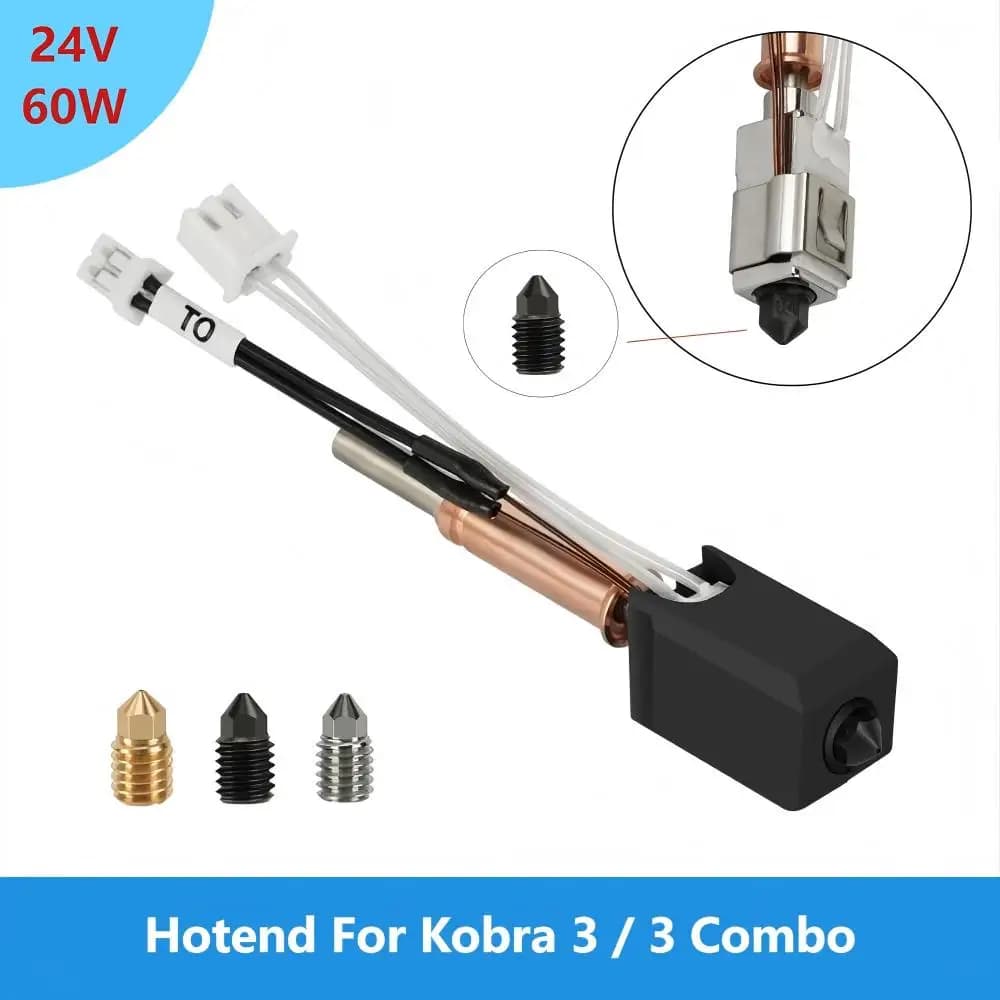 Nuovo Per Anycubic Kobra 3 Hotend Kit Aggiornamento Hotend Per Anycubic kobra 3 hotend in ceramica Stampante 3D Ottone Ugello in acciaio temprato