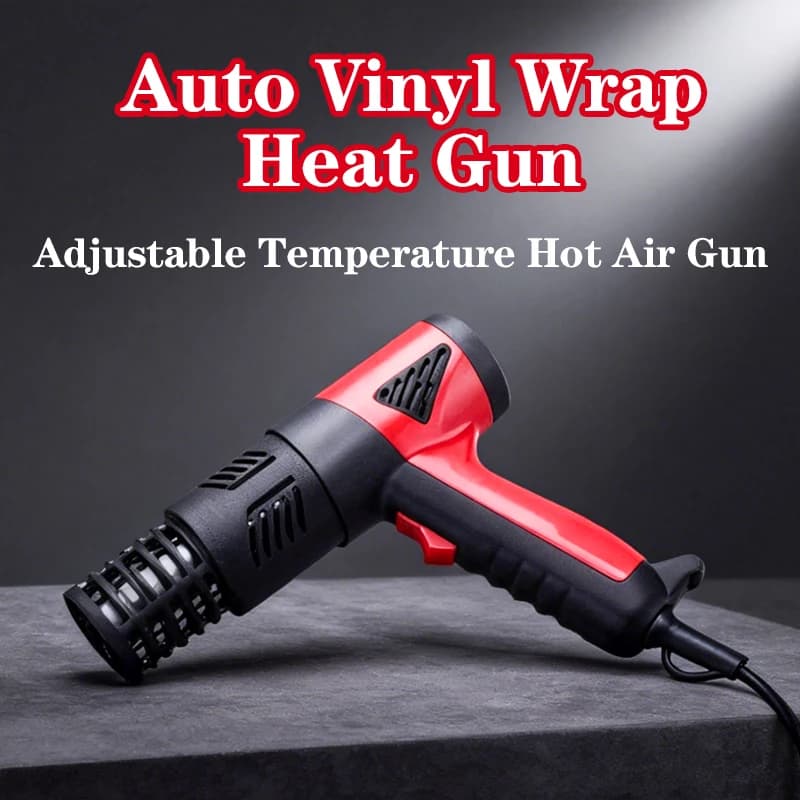 2000W High Power Adjustable Heat Gun With Retractable Heat Shield For Auto Vinyl Wrap Window Tint Tool
