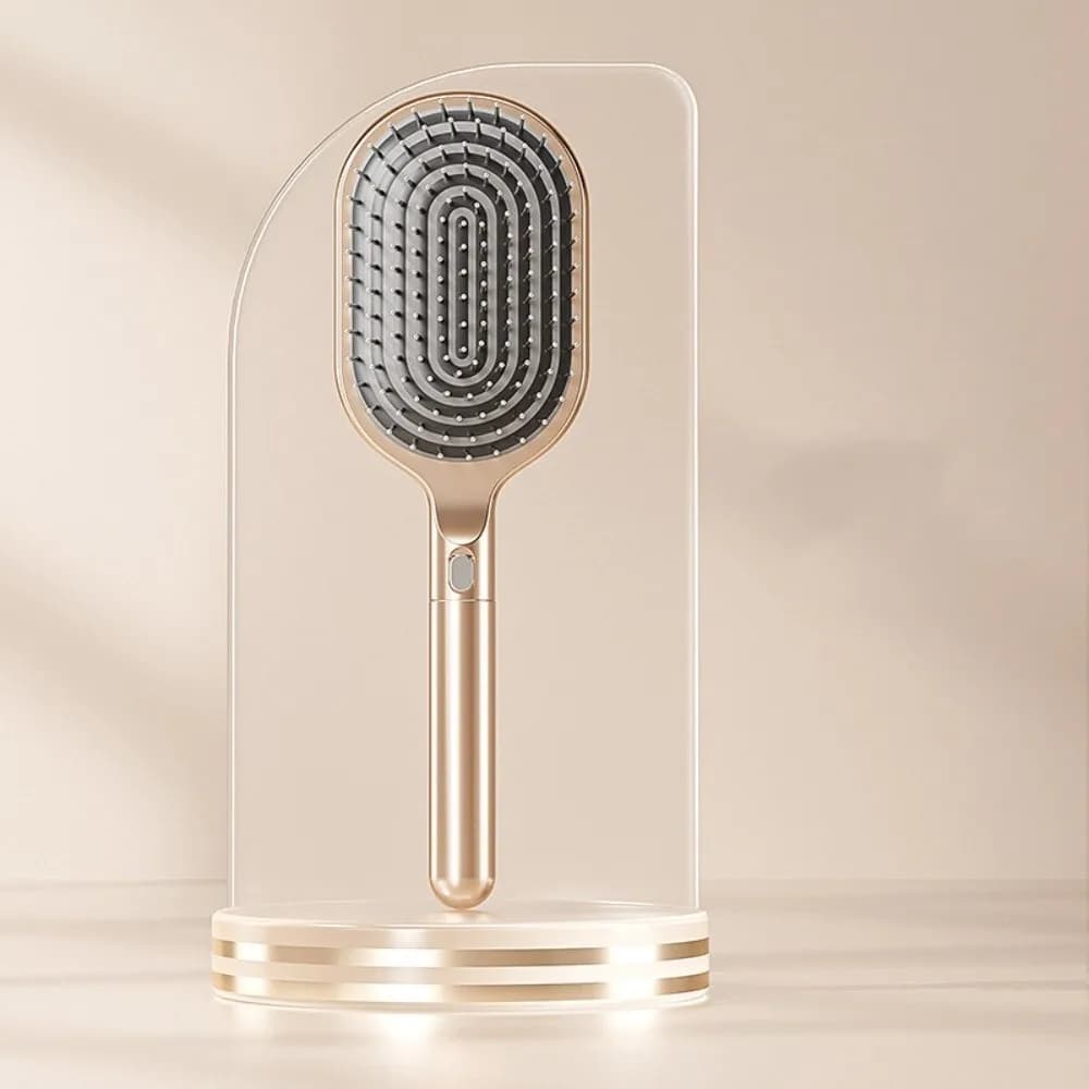 Stainless steel comb for voluminous hair, comb for scalp massage, comb with air cushion, brush for cleaning, professional comb for smoothing hair