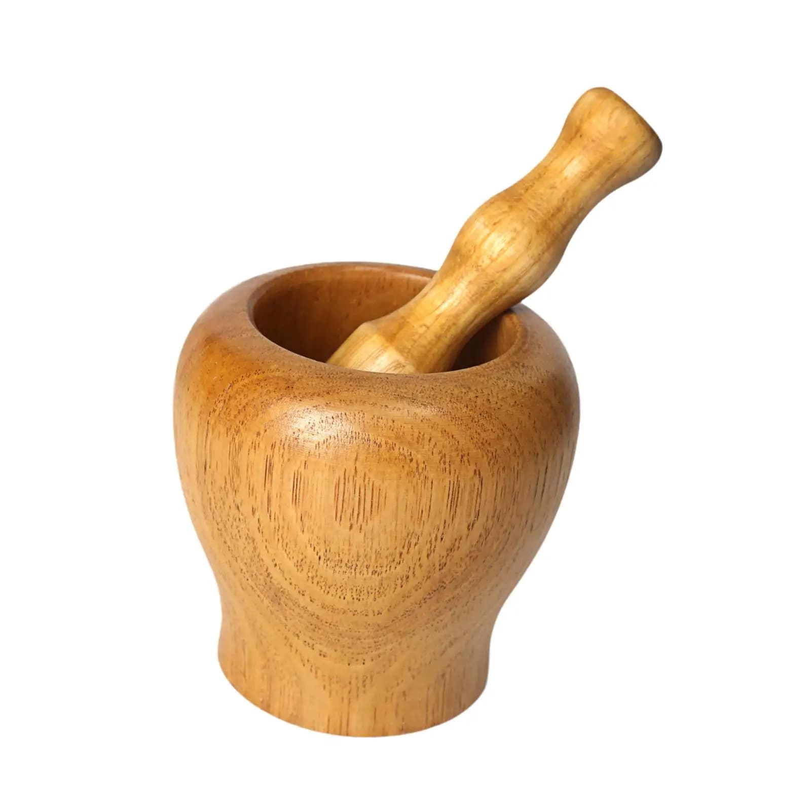 Mortar with Pestle Ebony Garlic Grinder Wooden Mortar Pestle Set Mini Spice for Sauce and Marinade