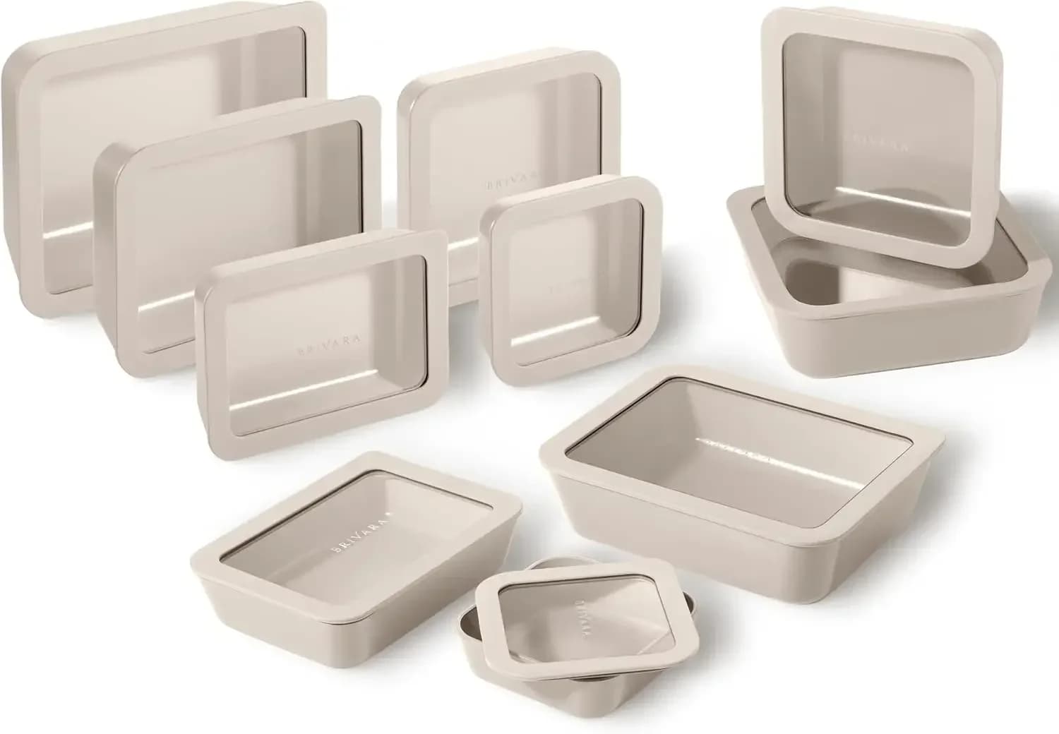Contenitori per Alimenti in Vetro con Rivestimento Ceramico | Senza PTFE, PFOA, PFAS e BPA | Contenitori Riutilizzabili Non Tossici per Preparazione Pasti con Coperchio in Vetro