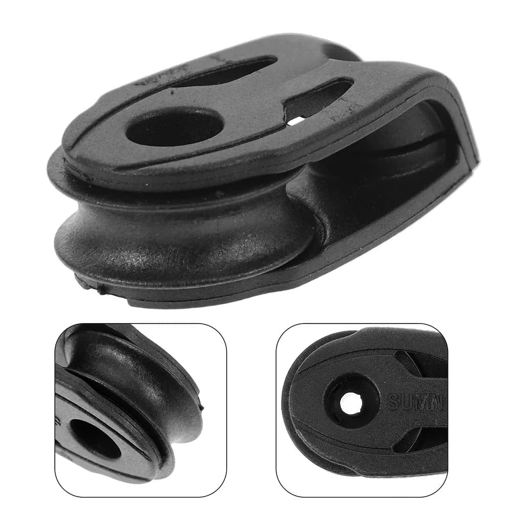 2 pezzi puleggia barca corda morsetto sistema di kayak ancoraggio orizzontale carrello in nylon kit stabilizzatore a spirale per yacht