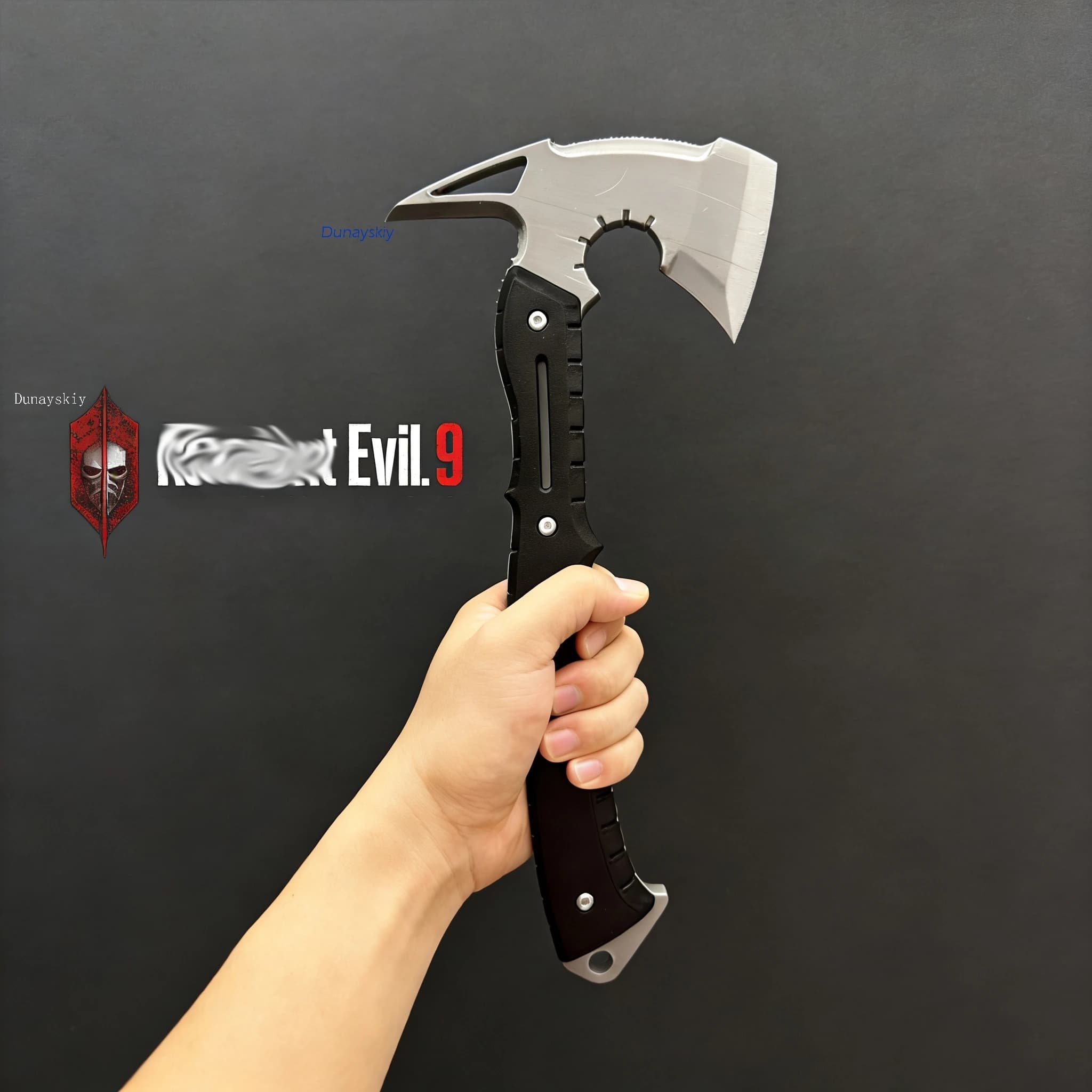 Re9 REQ Leon Cosplay Evil Requiem Leon Reon Accessori per Giochi di Ruolo Ascia da Battaglia Scott S. Kennedy Halloween Stampa 3D
