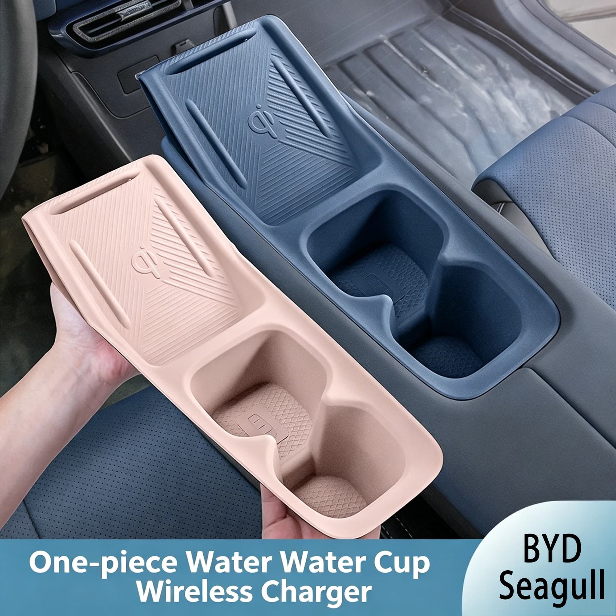 BYD SEAGULL Dolphin MINI 2023 2024 Central Console Silicone Wireless Charger Pad Interior Modification Accessory for Car