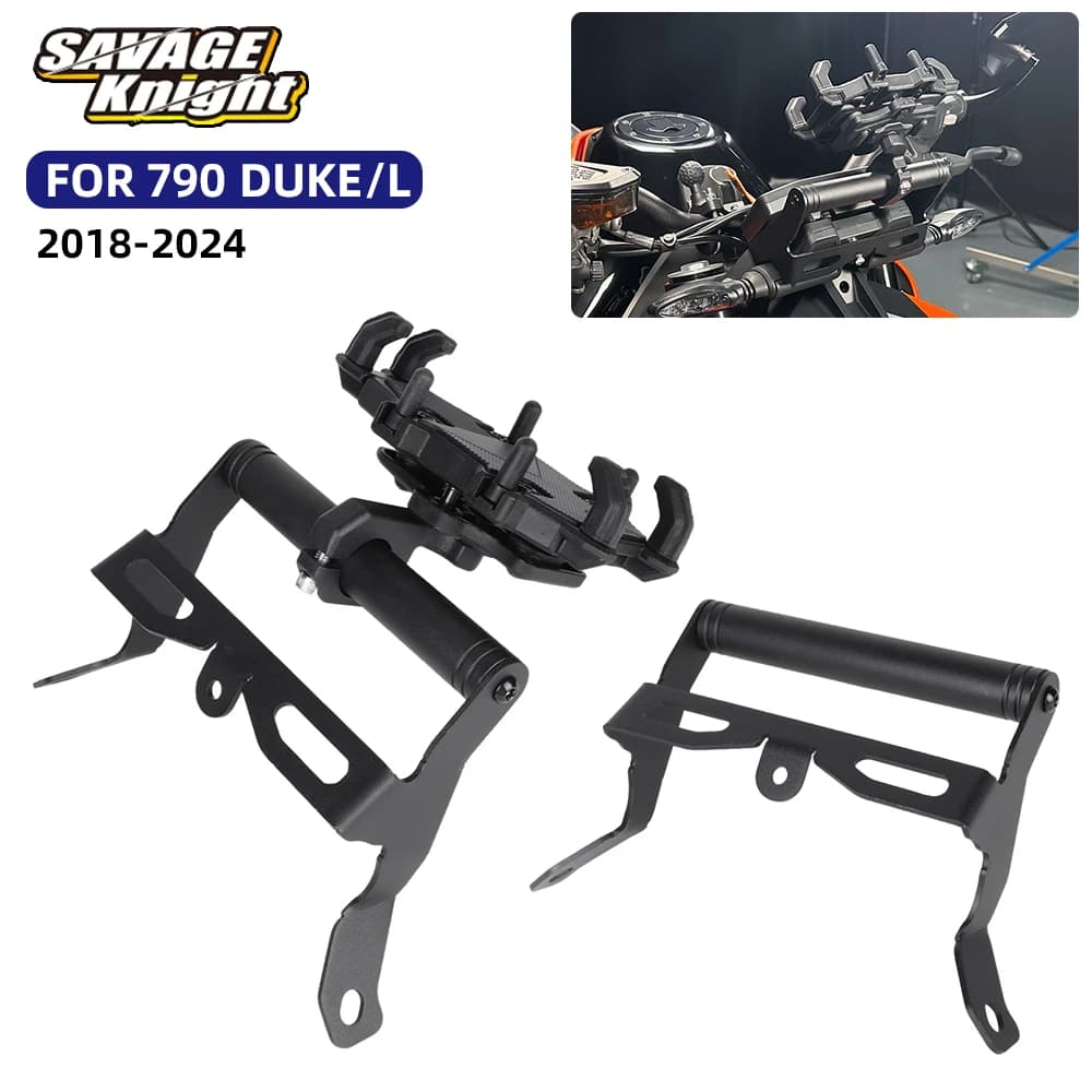 Barra di prolunga per manubrio Supporto per staffa per telefono di navigazione GPS per 790 DUKE /L 790Duke Duke790 2018-2024 Supporto per telefono cellulare