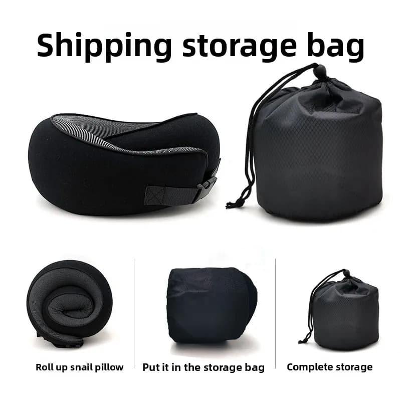 Cuscino da Viaggio a Forma di U in Memory Foam per Supporto del Collo e Sollievo dal Dolore, Pieghevole