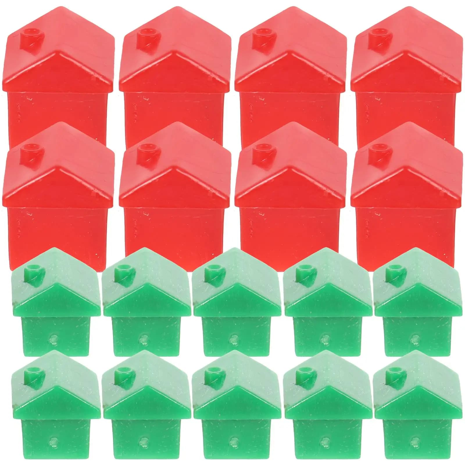 2 set di accessori per giochi da tavolo Case in plastica Pezzi di ricambio per hotel per oggetti di scena di giocattoli per giochi di scacchi Rich Man