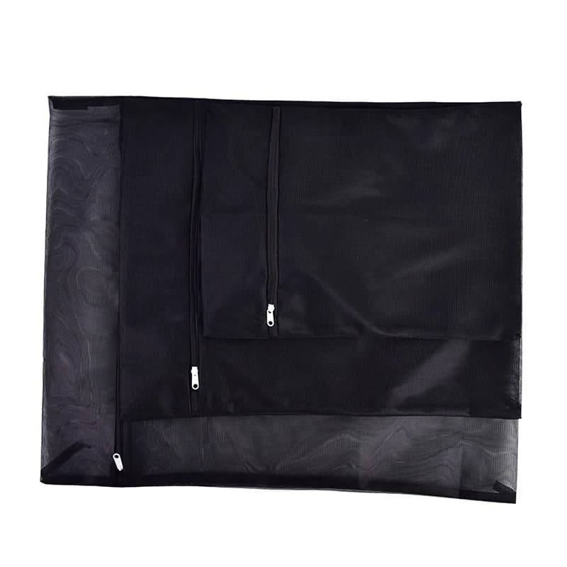 Reusable Nylon Mesh Laundry Bag with Zipper Anti-deformation Bra Lingerie Delicates Clothes Washing Net Bag