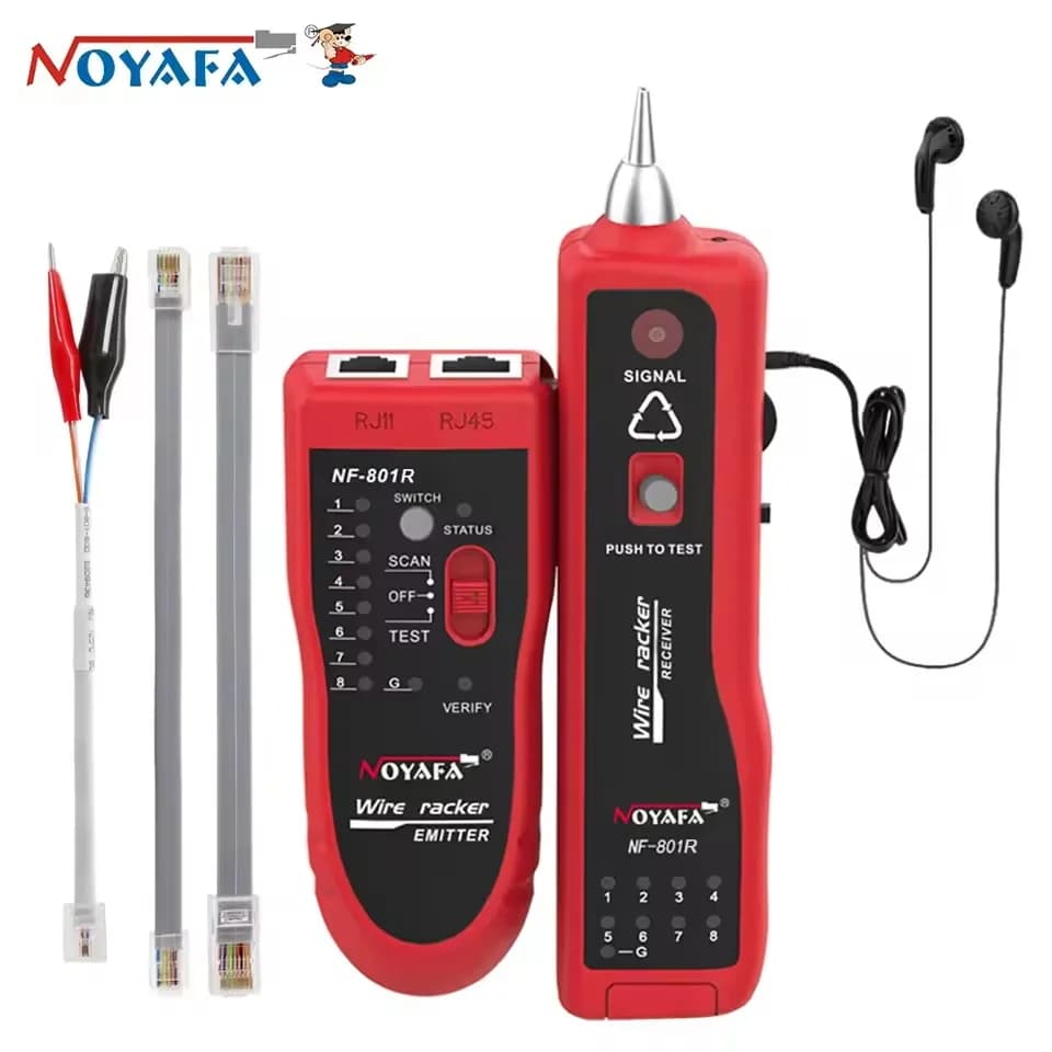 NOYAFA NF-801R Network Cable Tester Underground Cable Locator Hidden Line Locator Rechargeable Cable Detector