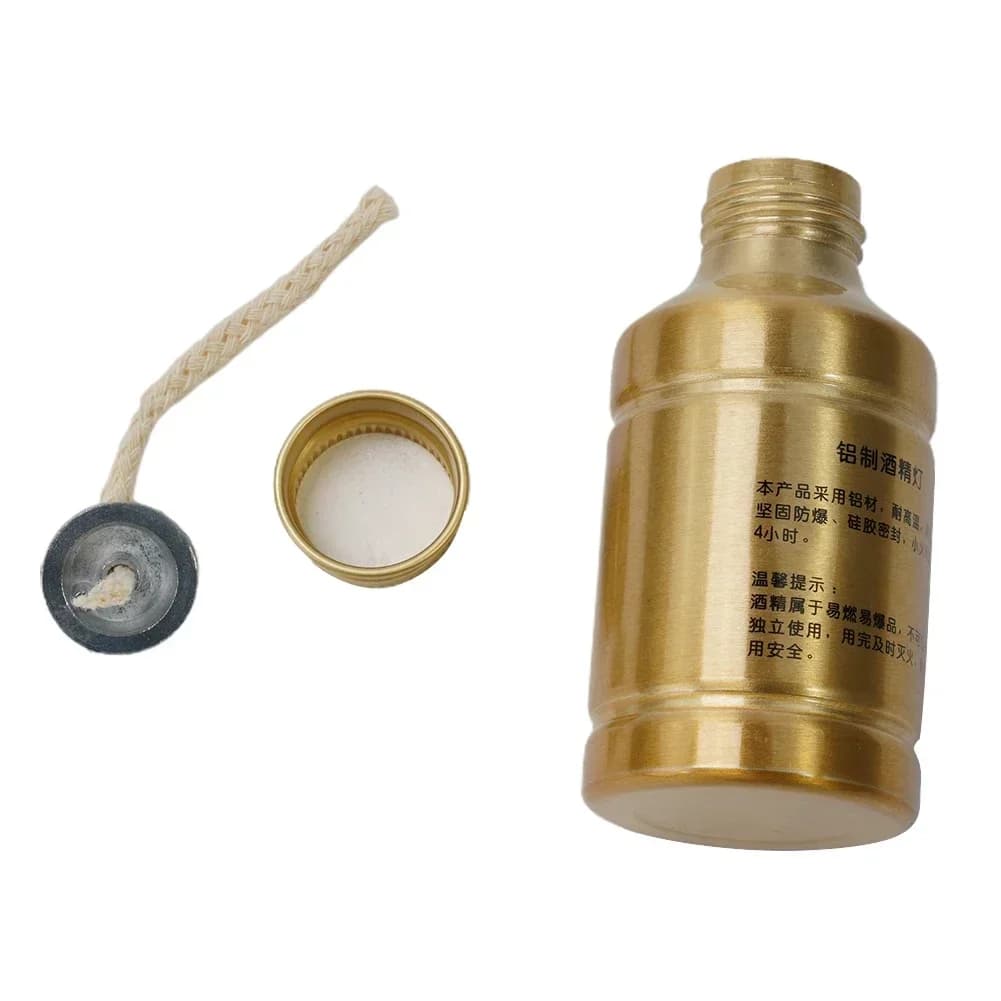 Stufe Alcohol Lamp Survival Camping 100ml Aluminum Alloy Burning Lamp Chemical Laboratory Tool For Outdoor Portable Pinic